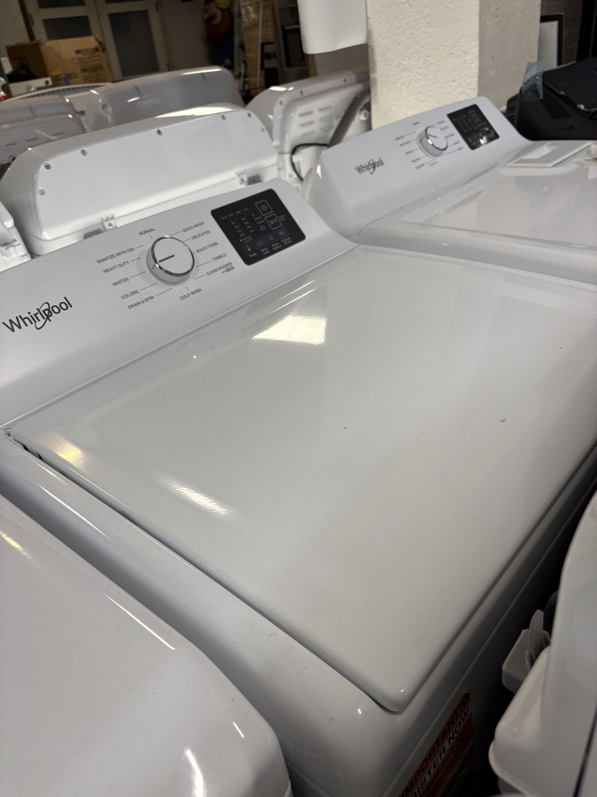Whirlpool washer control panel